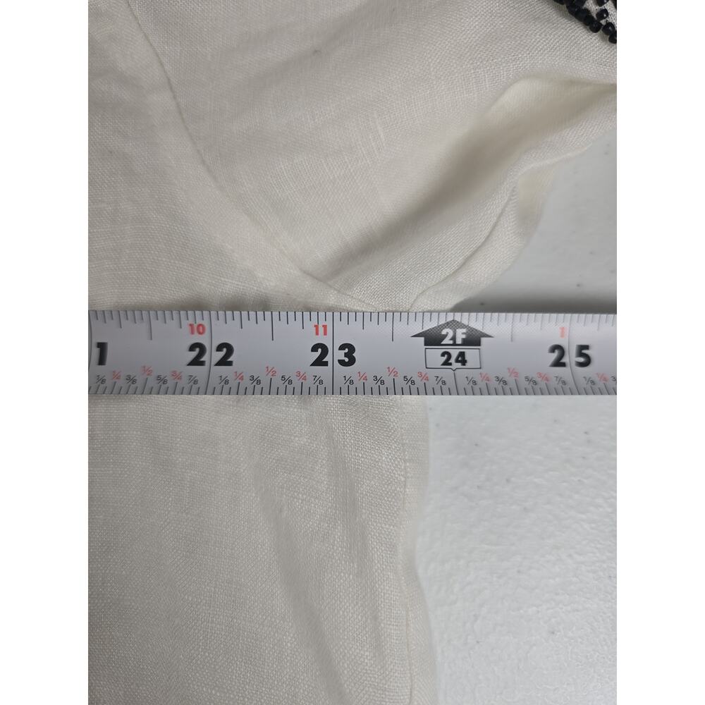 Zara Beaded Linen Button-Down Shirt. 100% linen. Size XL. - Picture 7 of 10